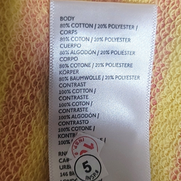 We The Free Classic Oversized Striped Crewneck, L, Tangerine Combo, NWOT - Picture 10 of 10